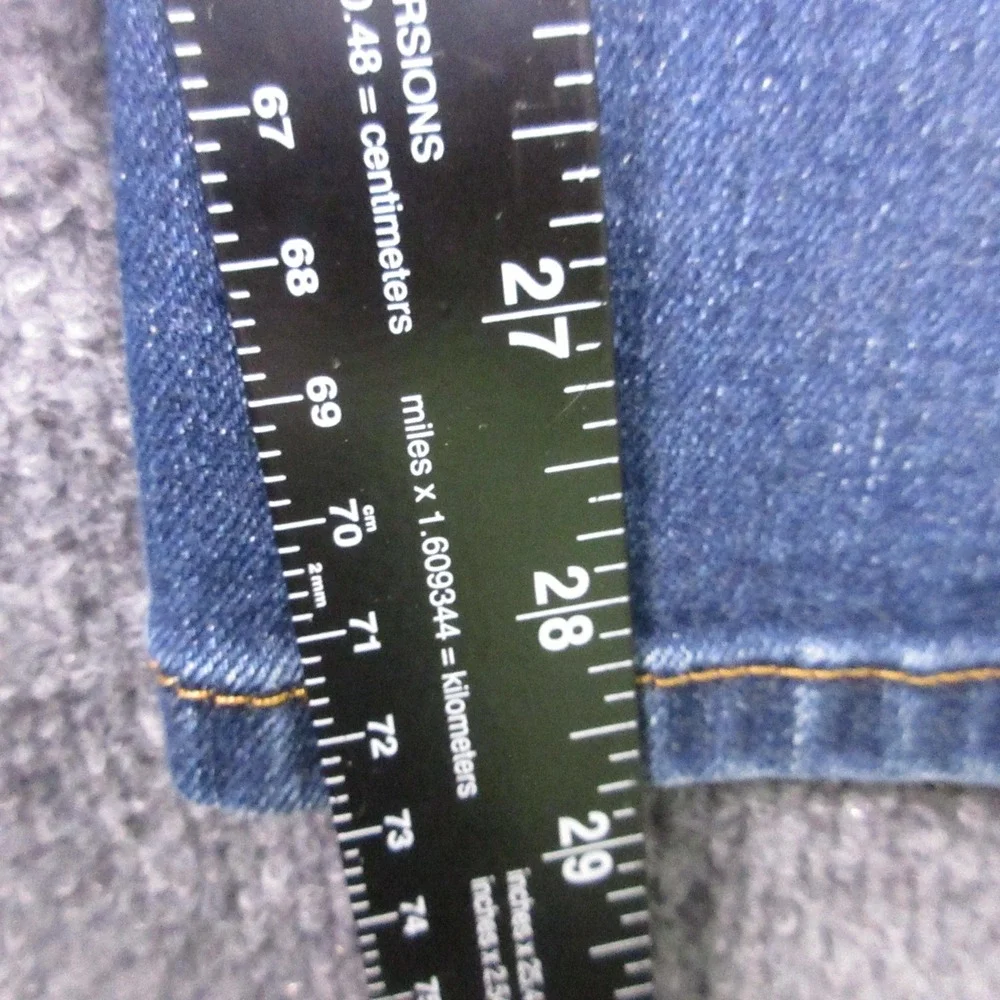 Carhartt BD2804-M Relaxed Fit Jeans Mens 36x29 Blue Straight Leg Stretch Denim